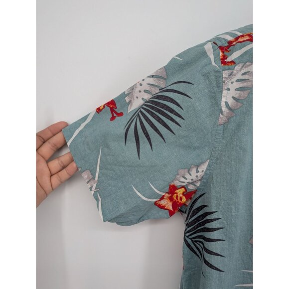 Rip Curl Hawaiian Shirt Button Up Men Size XL Standard Fit Floral Tropical Surf - Picture 6 of 9